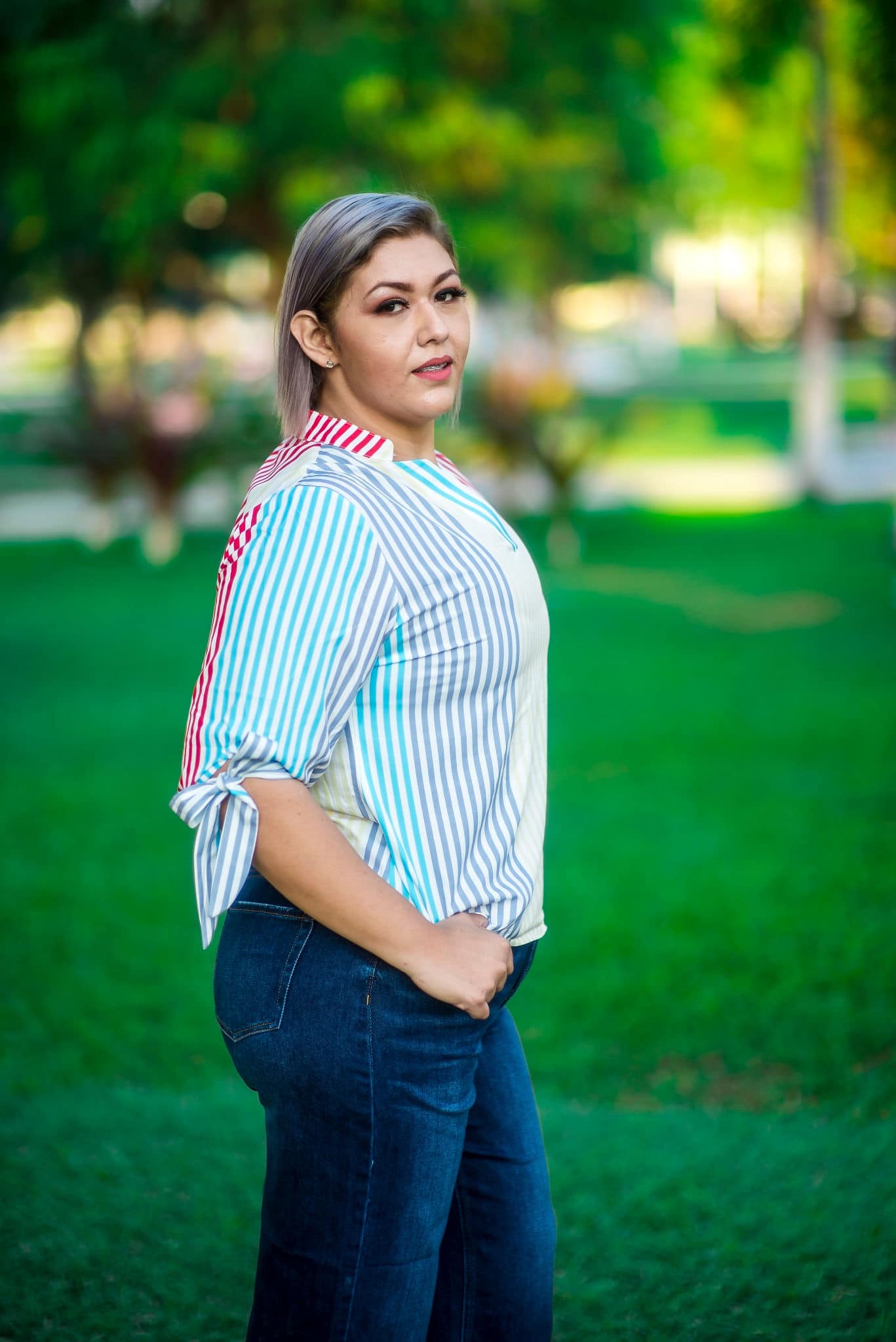 Camisa a rayas de colores