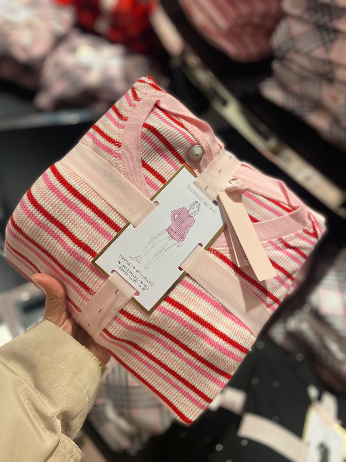Conjunto de Pijama Short y Blusa manga larga térmico
