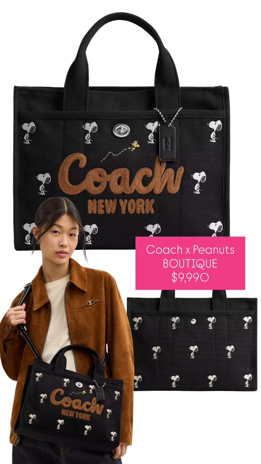 Bolsa coach x peanuts boutique