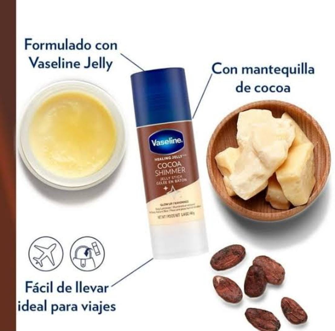 Vaselina balsamo de cacao iluminador en barra