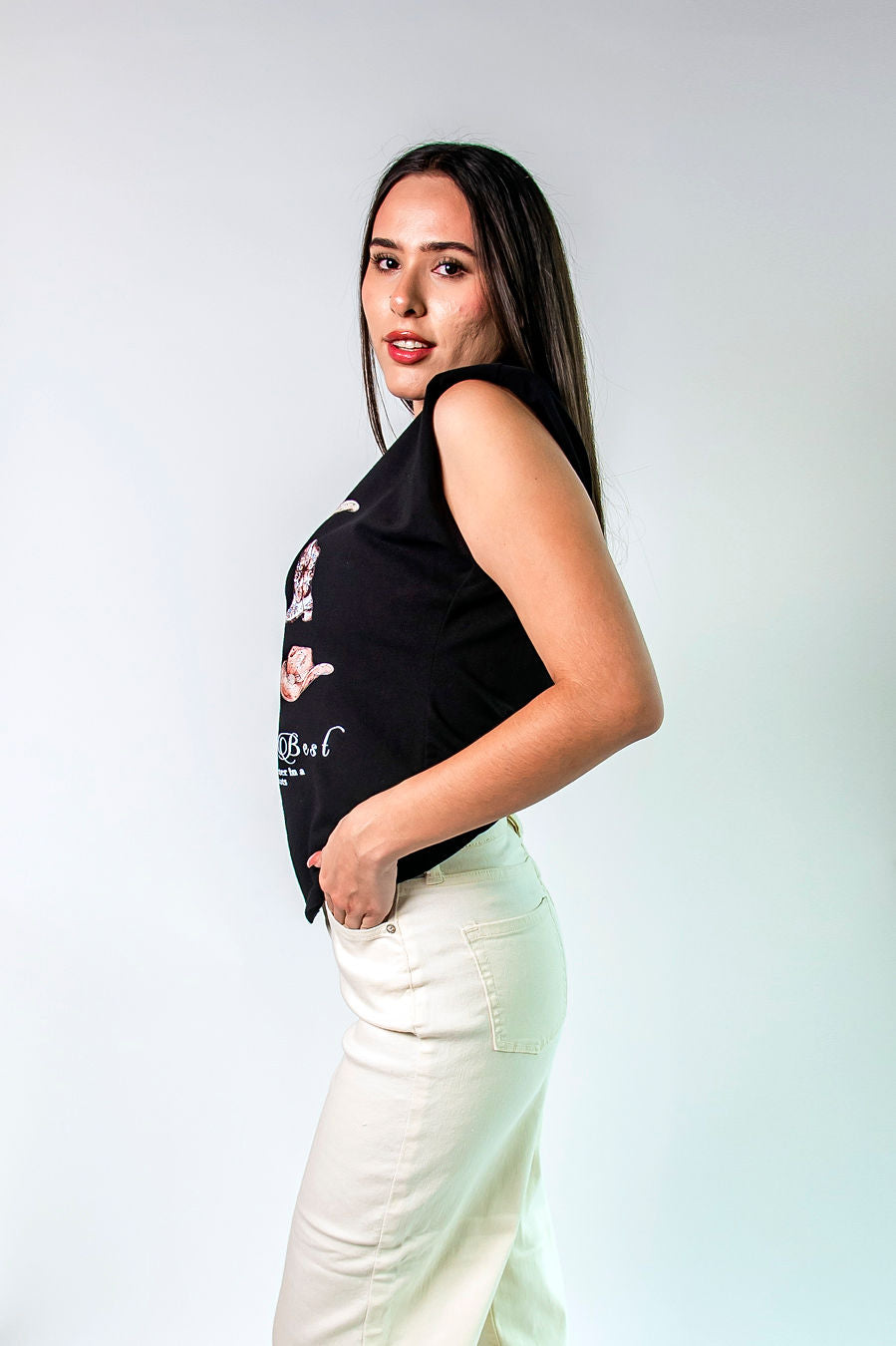 Playera Muscle con Print de Botas