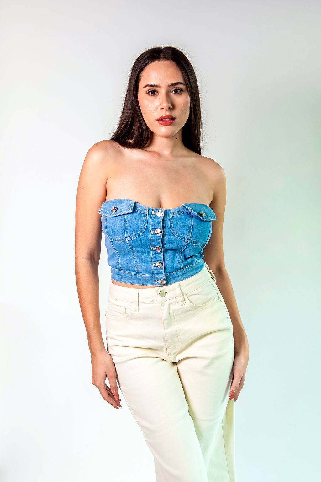 Pantalón Wide Leg Corte Alto