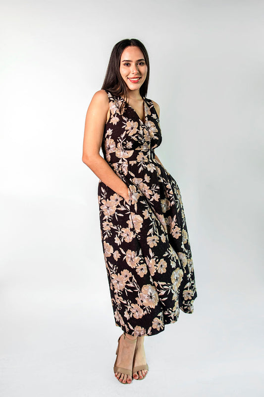 Vestido estampado de flores FD1271