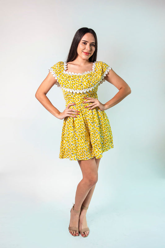 Jumsuit con estampado de girasoles