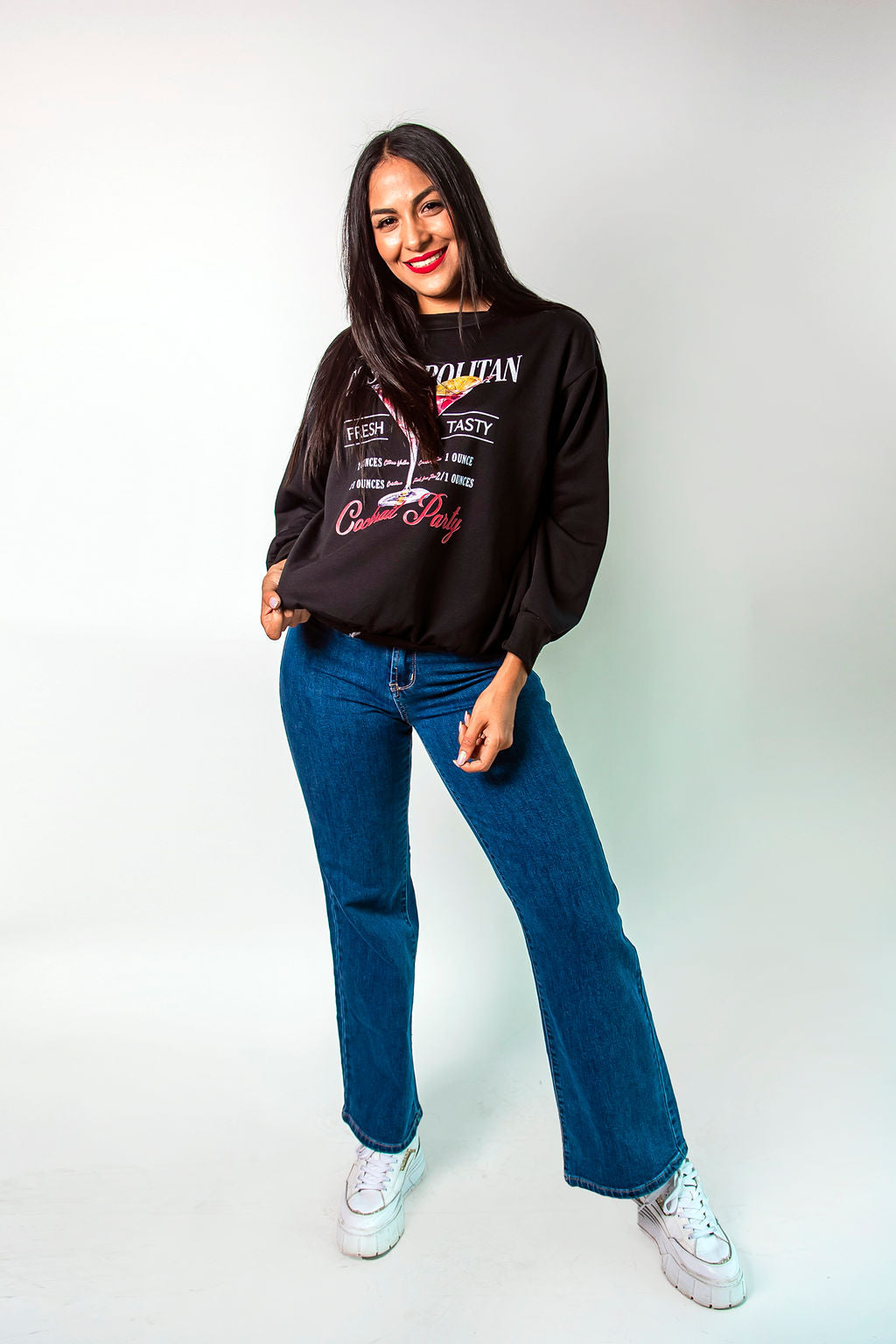 Pantalón Estilo Vaquero Corte Alto