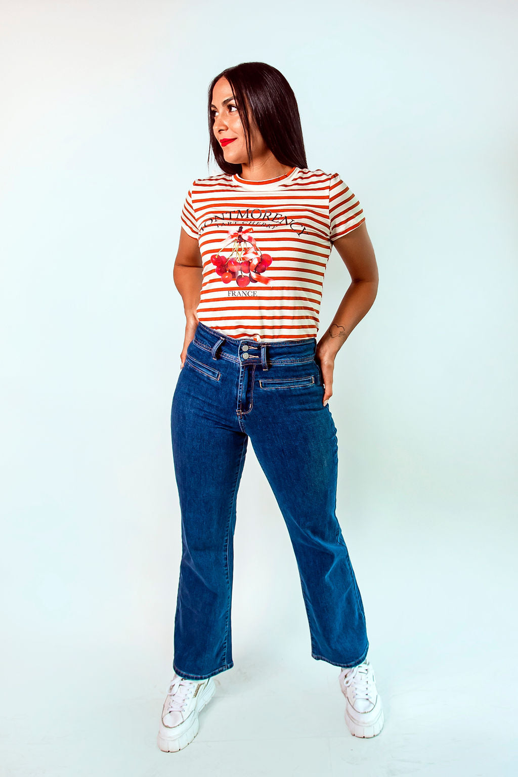 Pantalón Estilo Vaquero Corte Alto