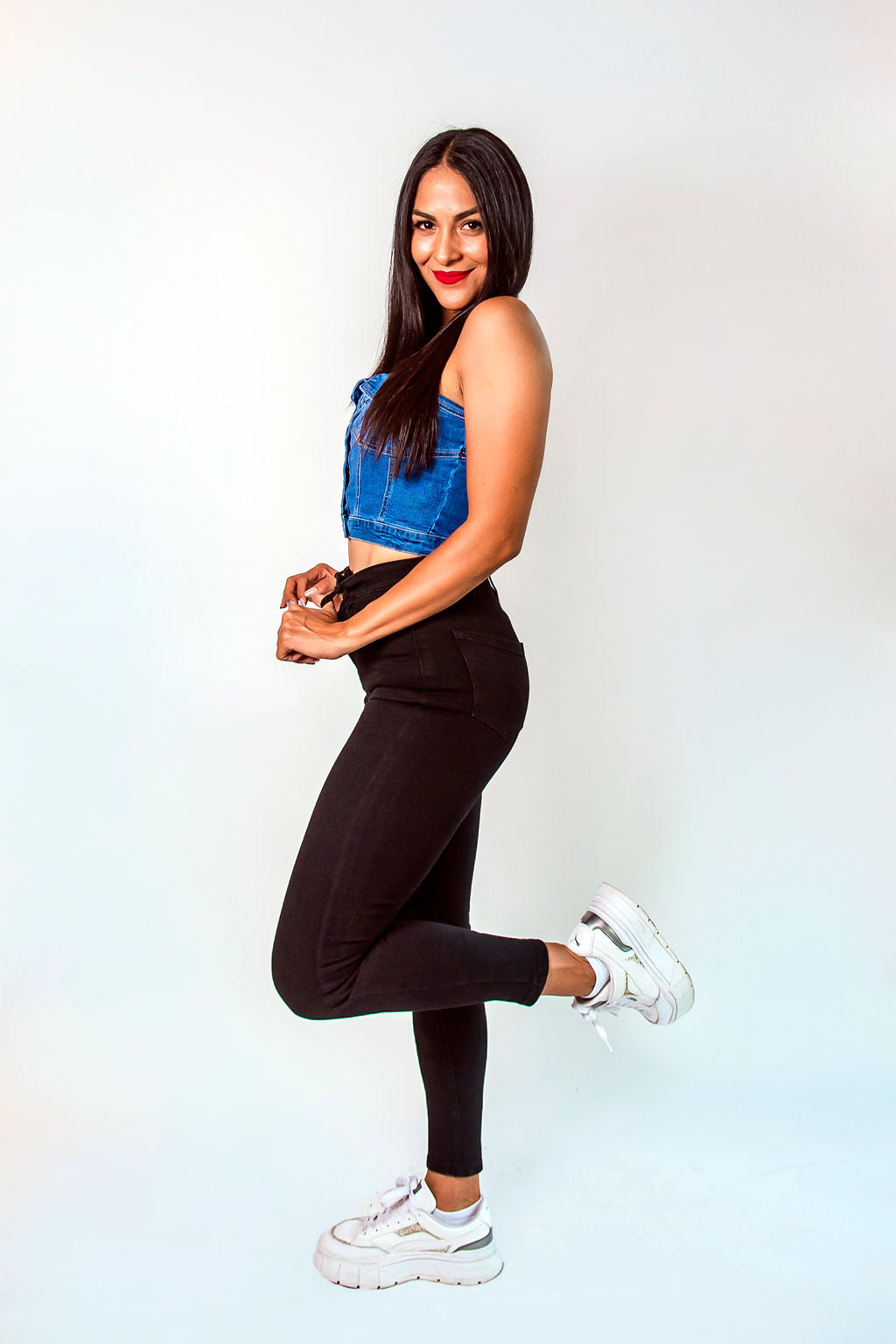 Pantalon ariana corte alto skinny