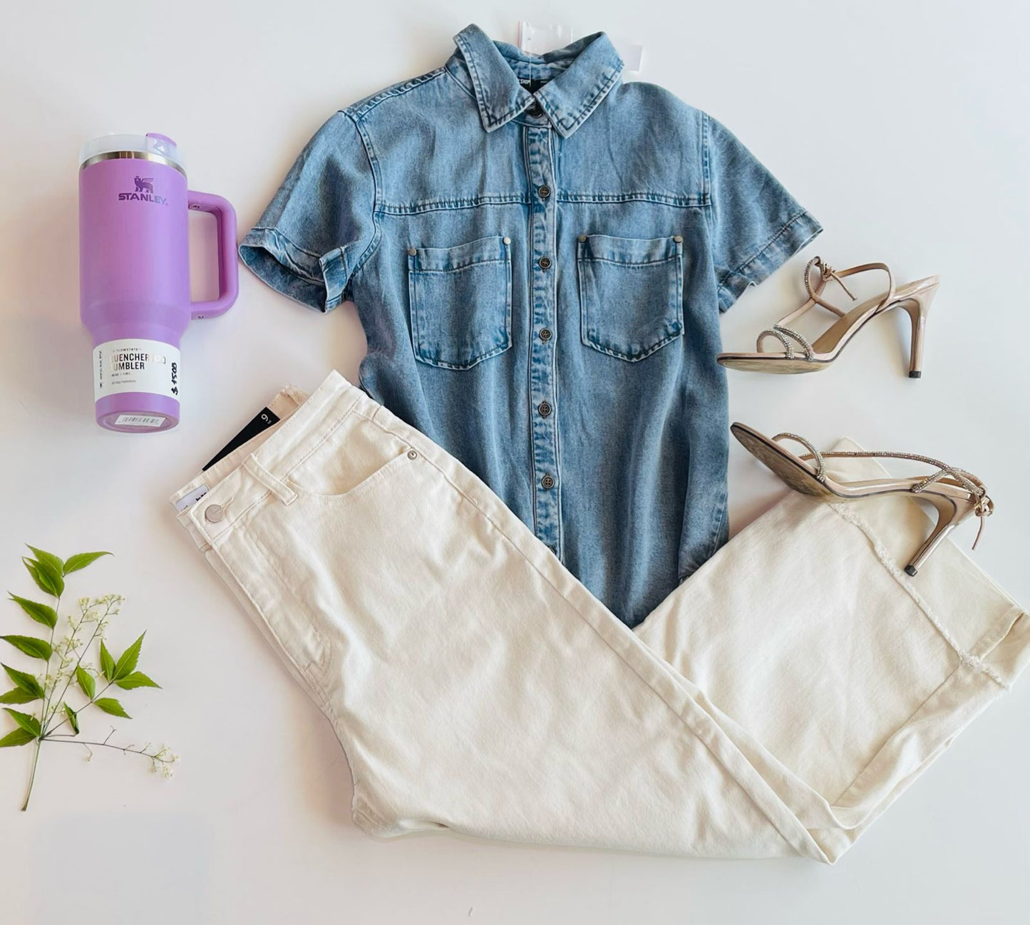 Camisa de mezclilla con 2 bolsas al frente Xl Ptw1638-t