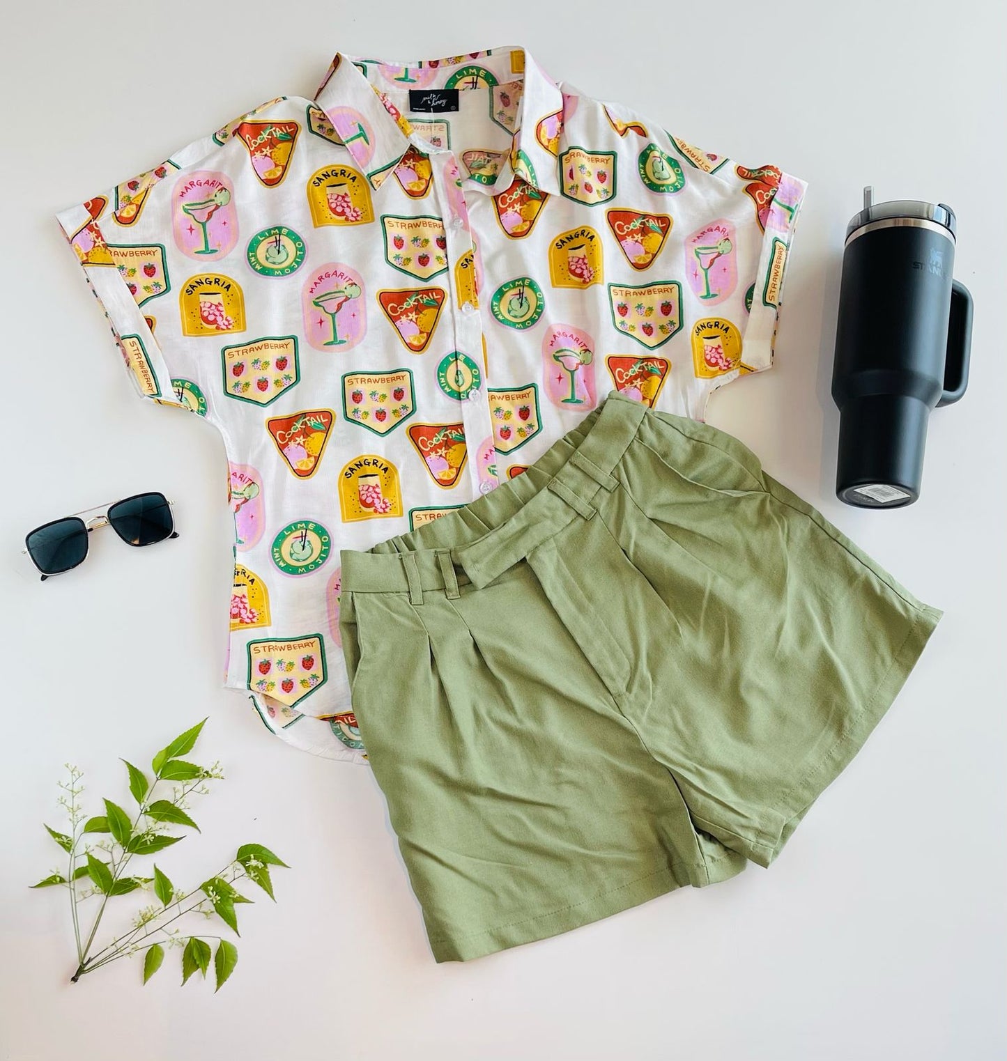 Camisera con estampado de cocteles 43957t-3