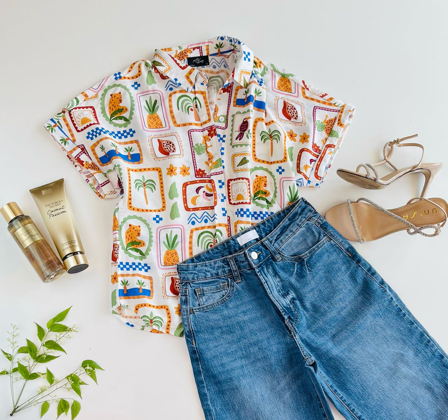 Camisa con estampado de frutas 43957t-4