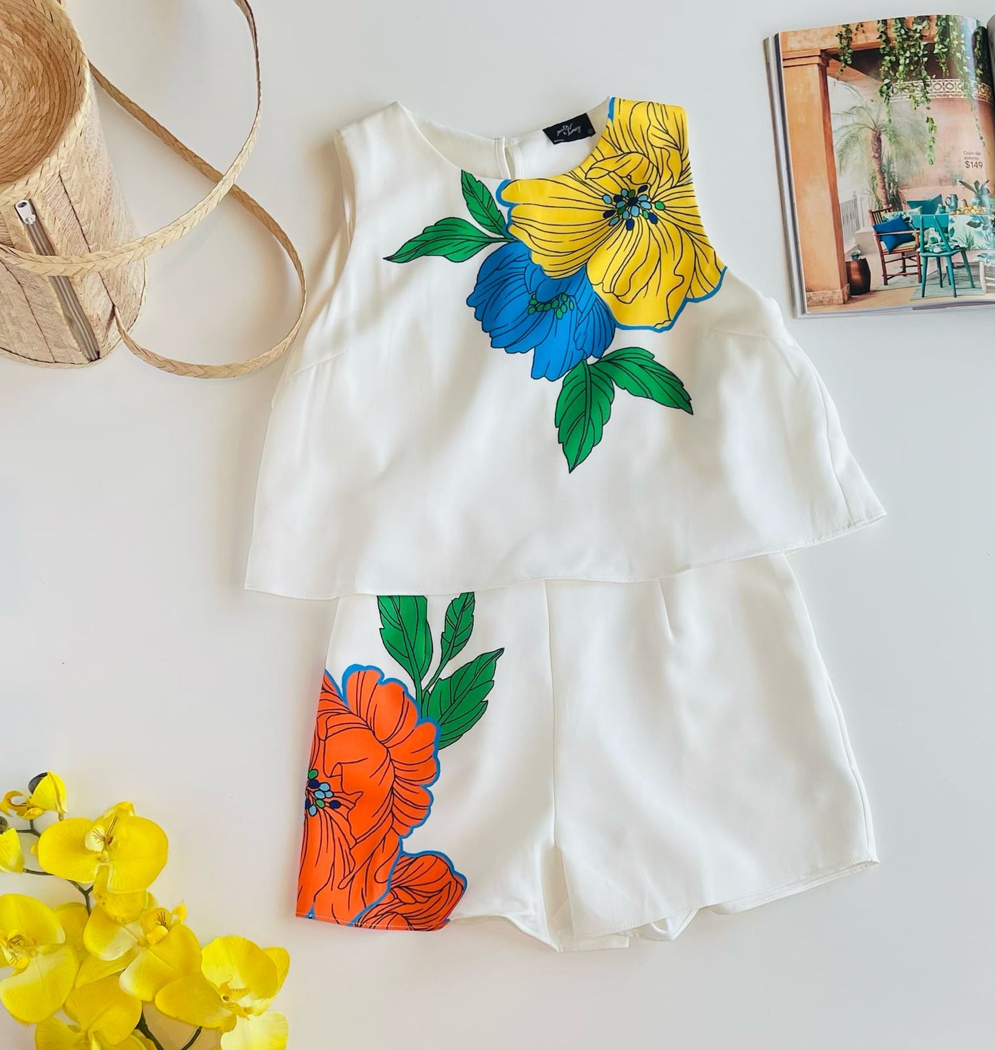 Jumper con estampado de plantas 42658r