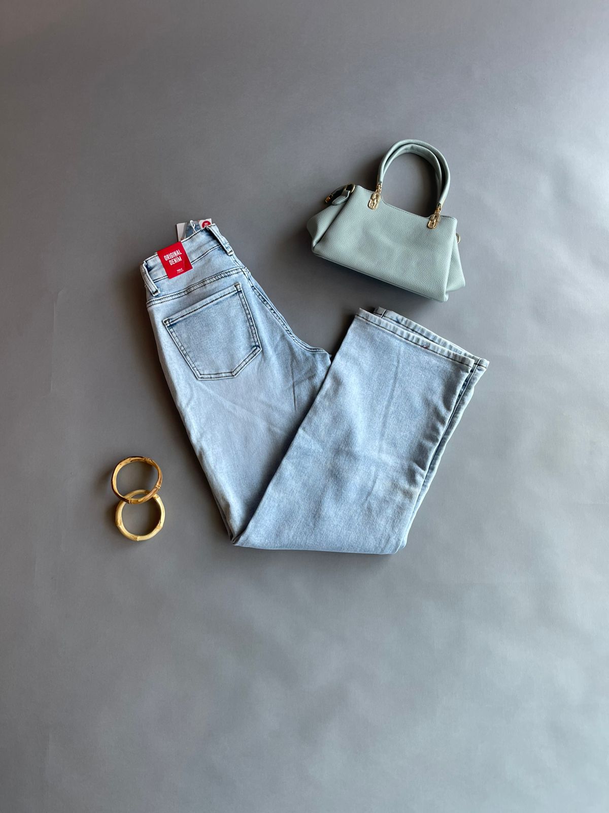 90405 WAX Pantalón Deslavado Acampanado