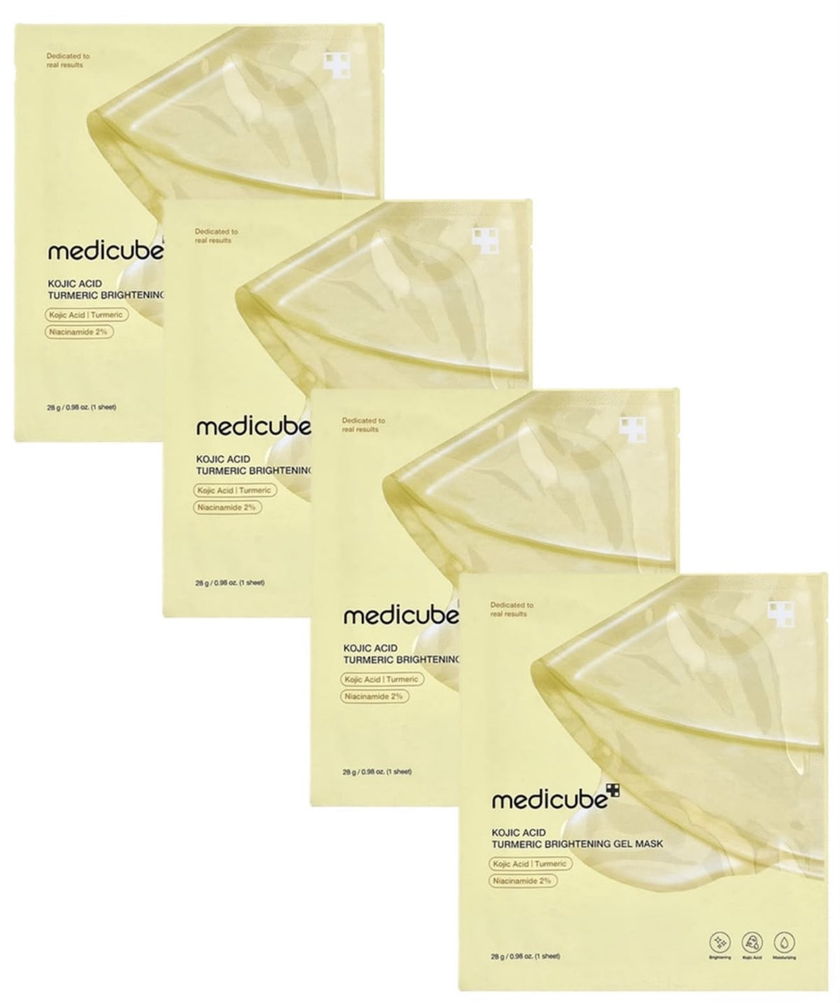Mascarilla Medicube Kojic Acid Turmeric Brightening Gel Mask | 4 pzas