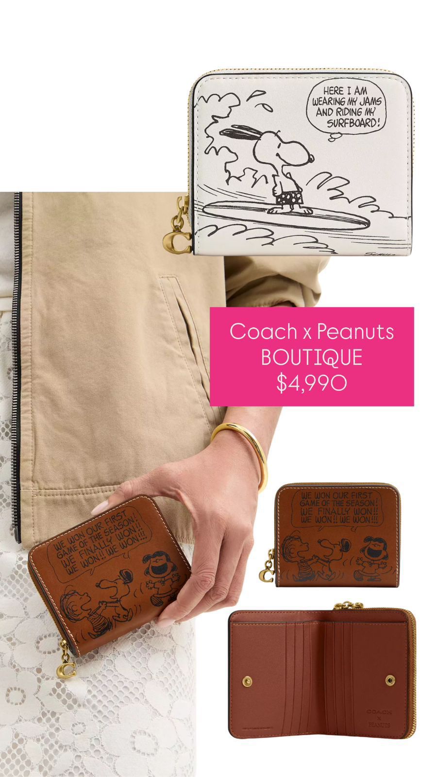 Cartera coach x peanuts