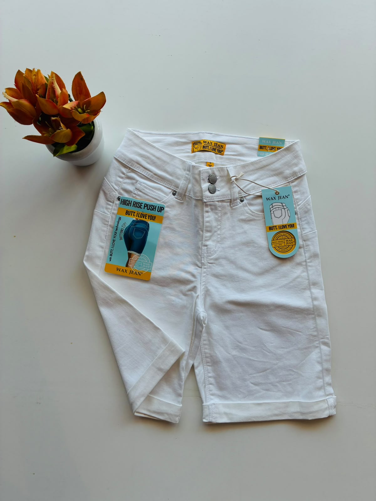 Wax Jeans 2Bttn Bermuda Push up 90152