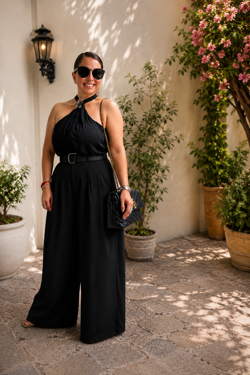 Linzy Pantalón Barrel con cinturón de lazo P2489