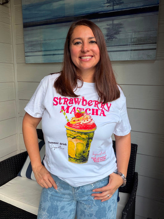 Over Appareal Playeras Strawberry Matcha T8995