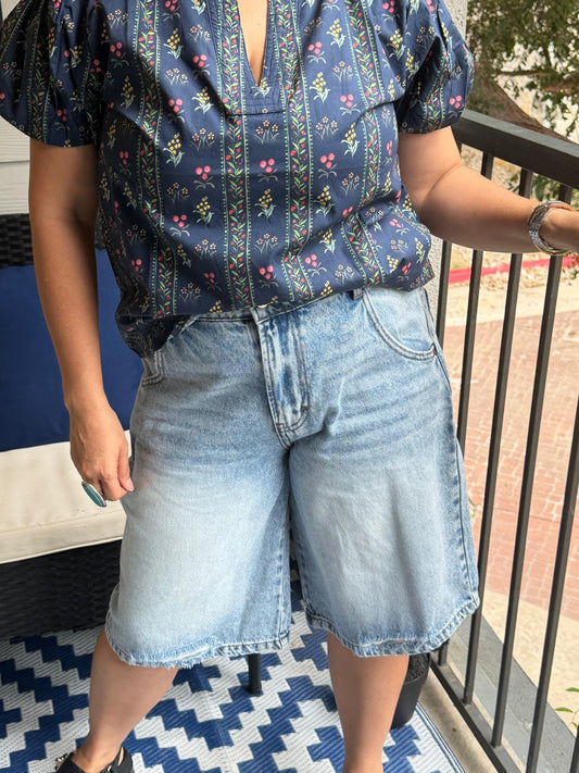 Cello Jeans Bermuda Baggy Mid- waisted skater AB69303LT