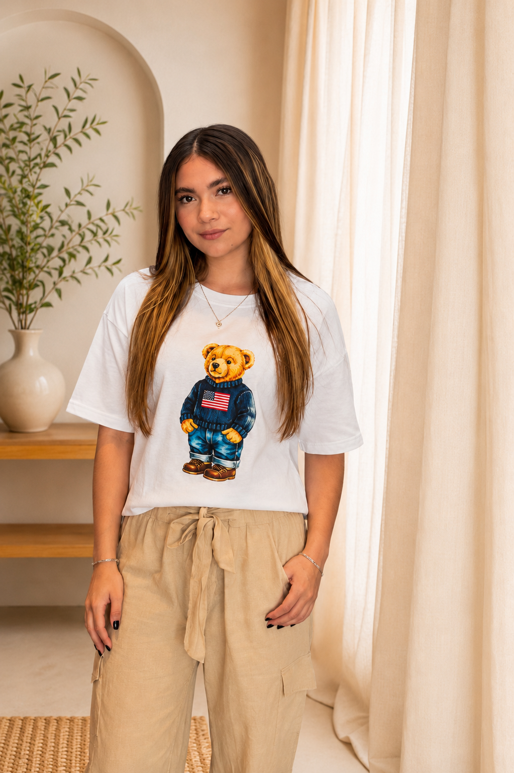 Over Appareal Playera Oso Ralph con Sweater T8986
