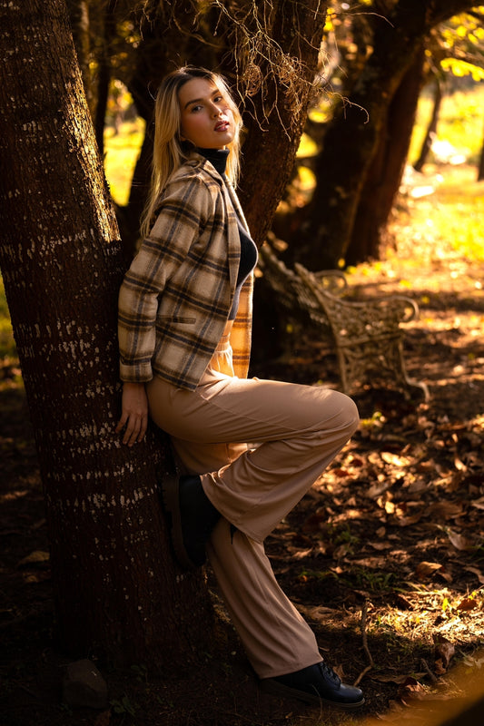 Chaqueta a cuadros tipo leñador