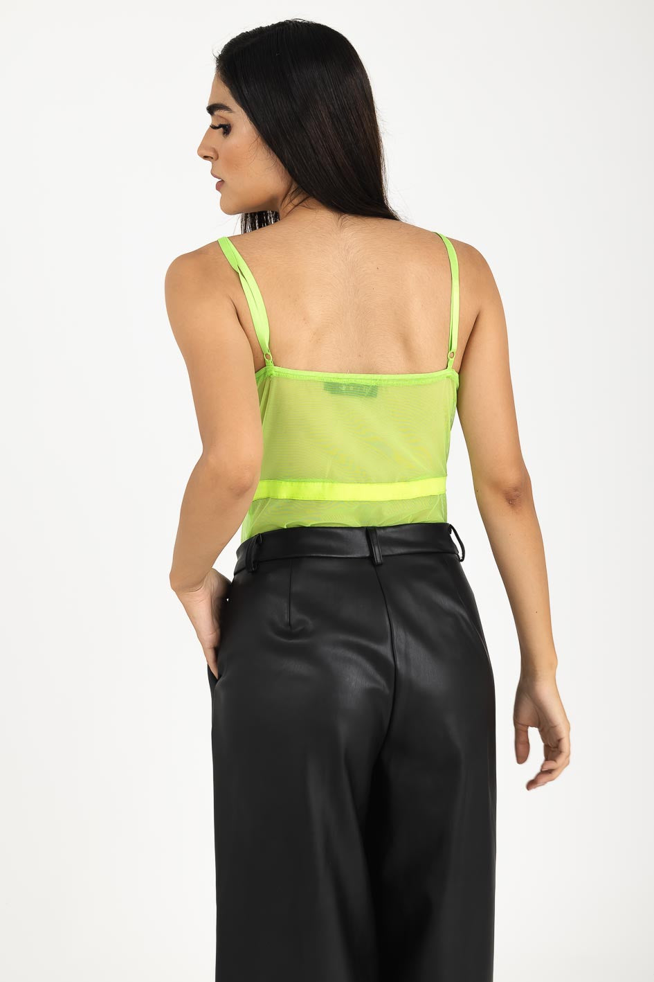 Pantiblusa de encaje color verde