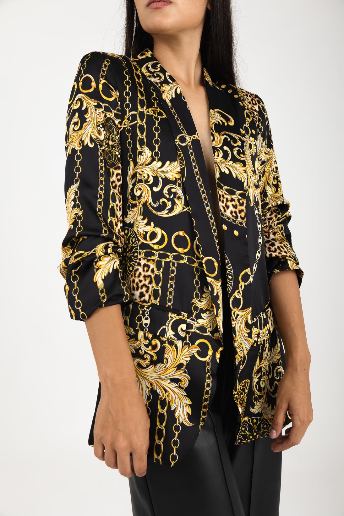 Blazer estampado de cadenas
