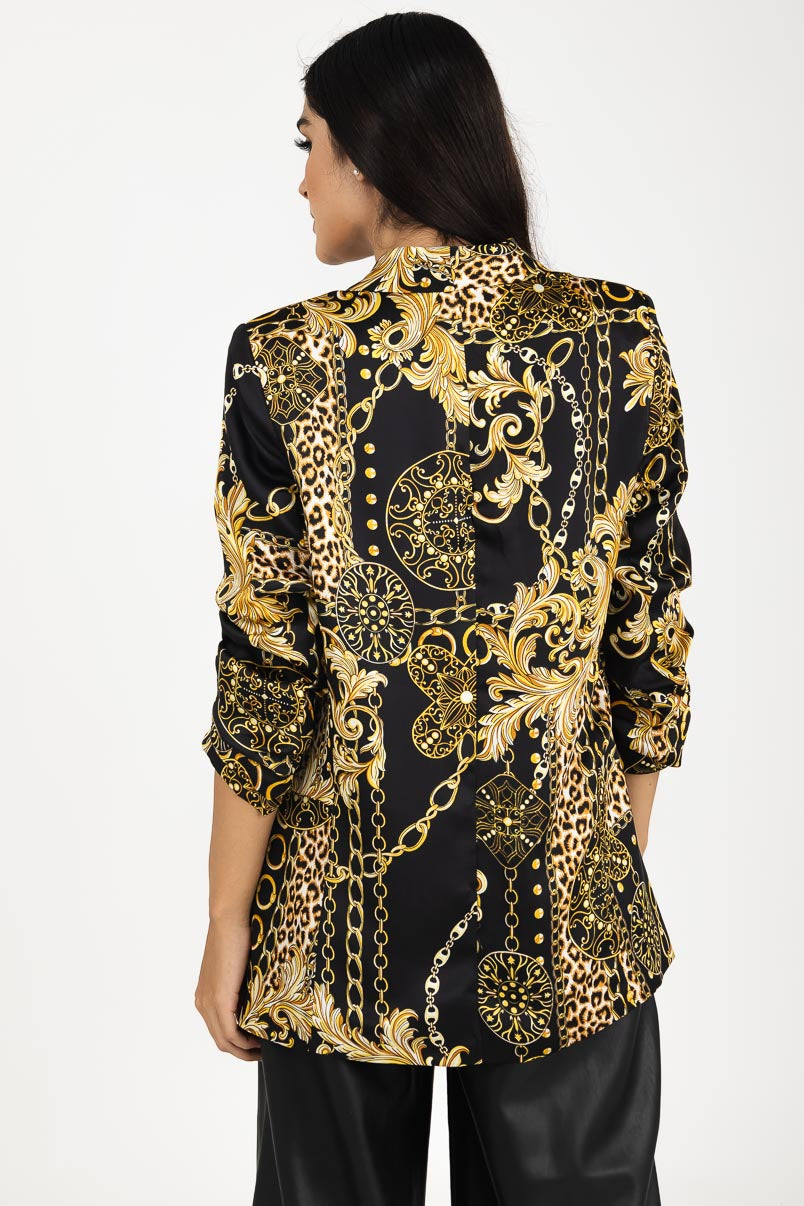 Blazer estampado de cadenas
