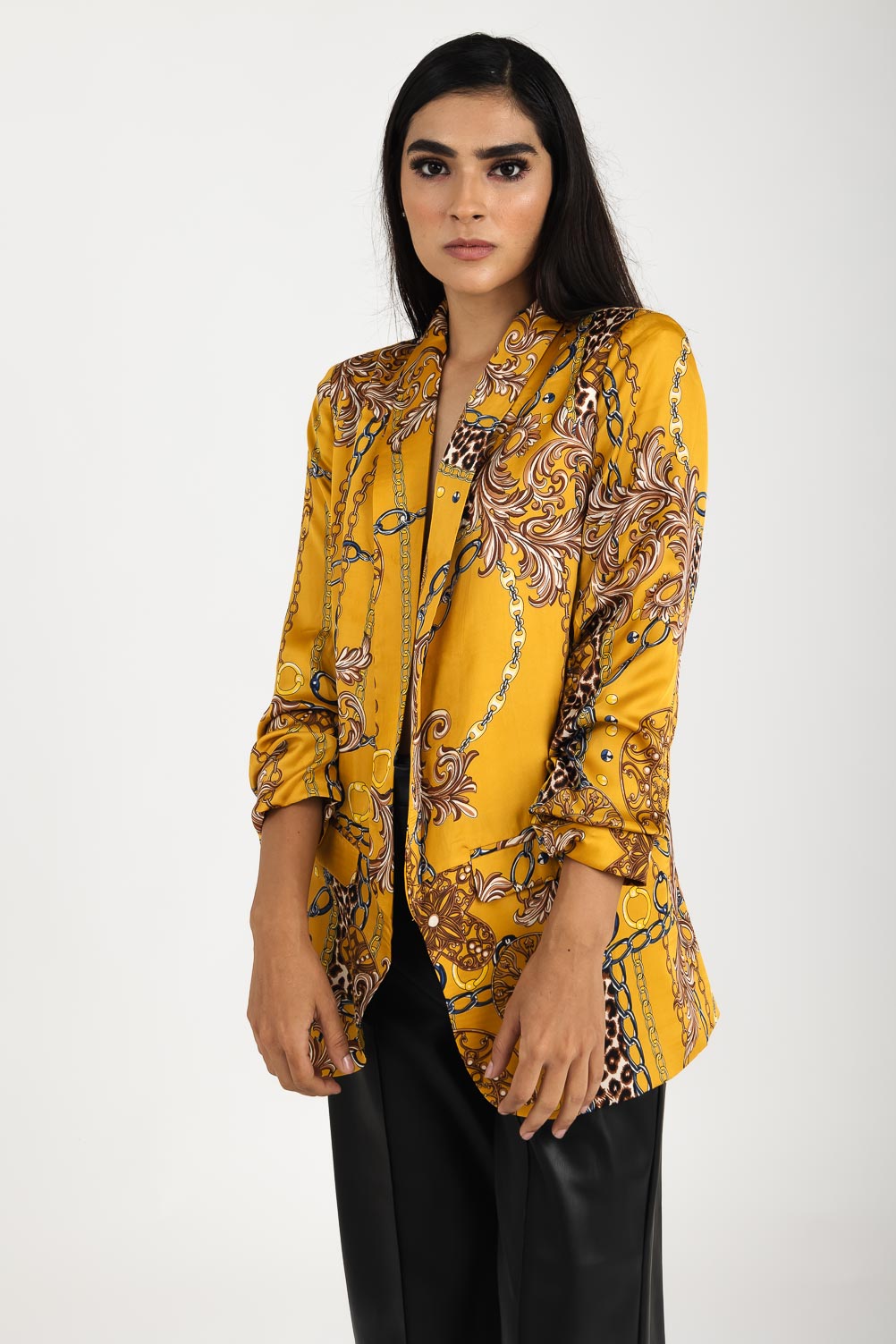 Blazer estampado de cadenas