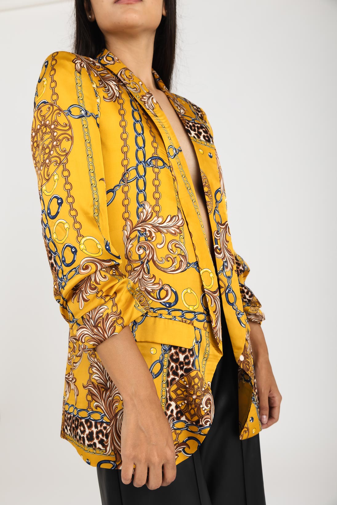 Blazer estampado de cadenas