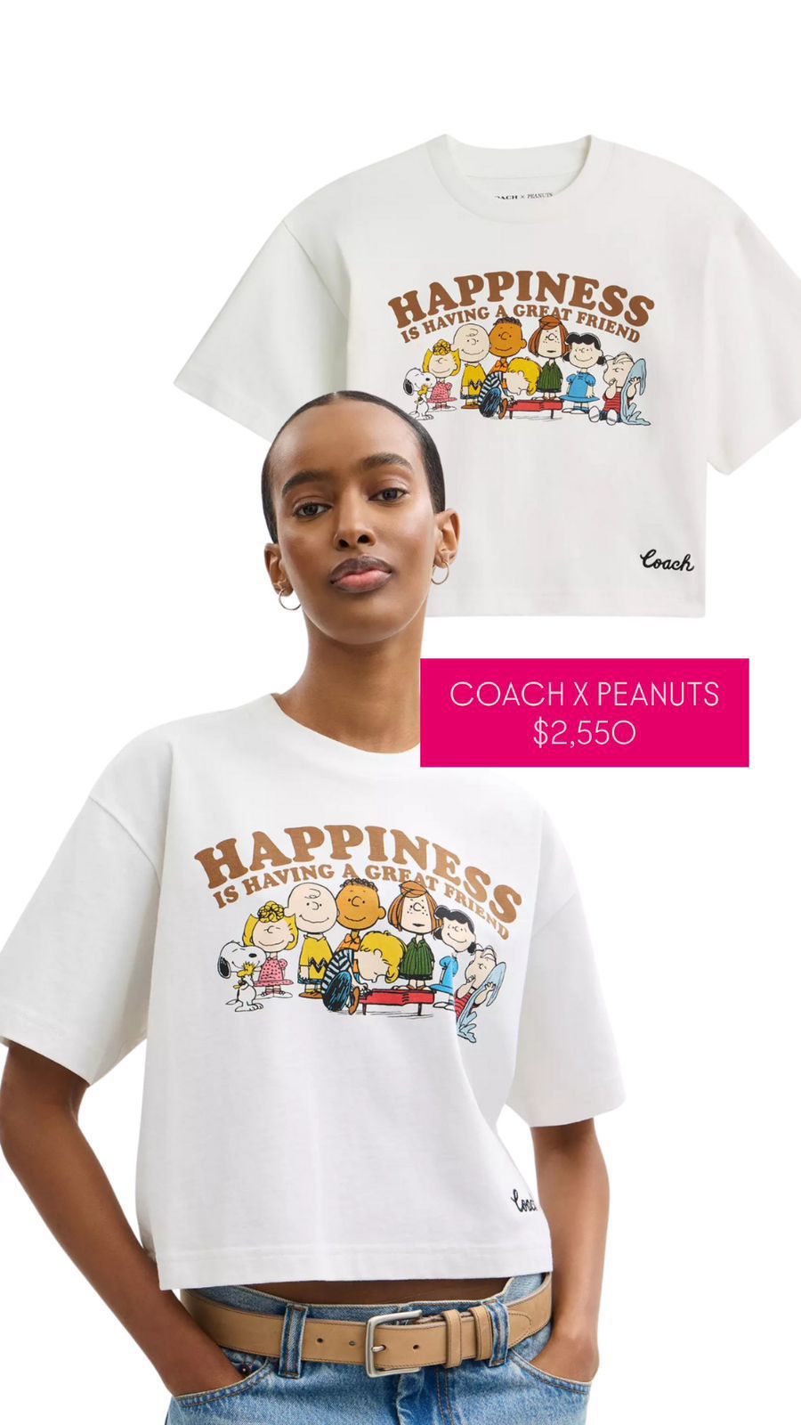 Camiseta de manga corta happiness