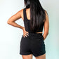 Short con botones al frente