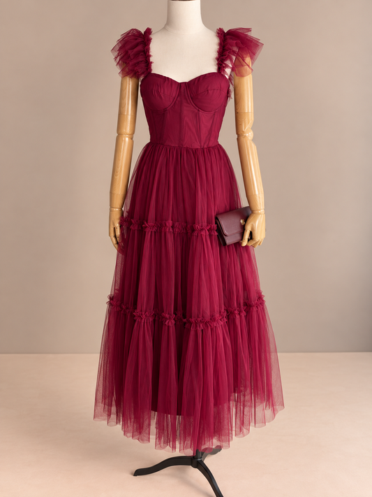 Rosevelvet Vestido Tul Largo Liso RVD6801