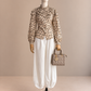 Ellison Blusa Manga Larga Beige con Estampado Floral RT44176