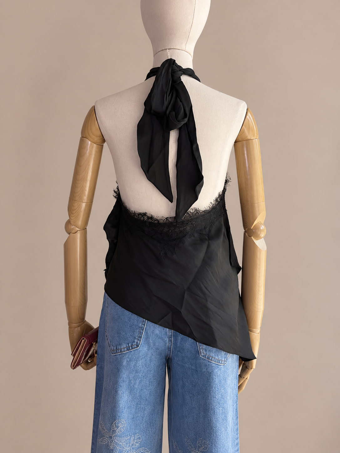 Miss Love Blusa Satin Cuello Alto T5732