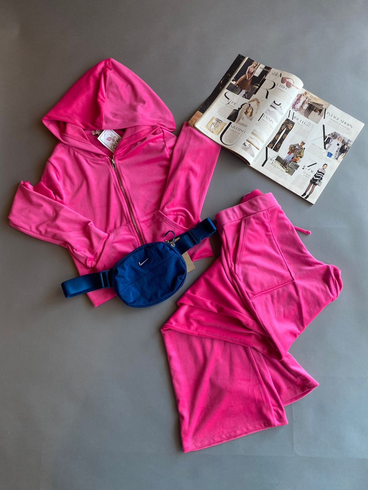 BP05759 BLASHE Set de Pans acampanado y Sweter Satinado