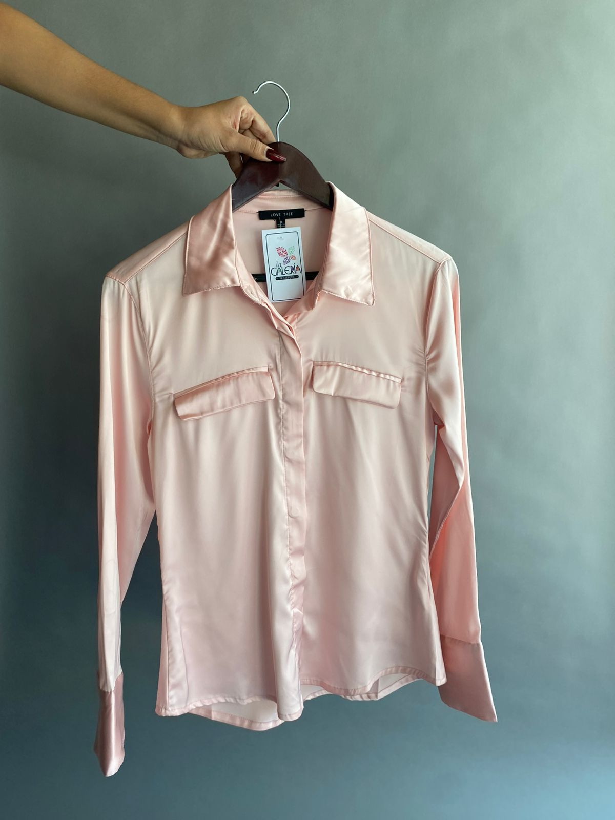 10381TN LOVE TREE Camisa Satin Manga Larga