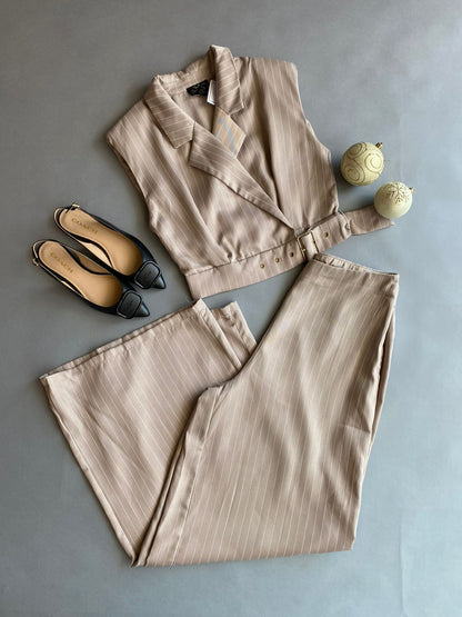 43709ST MILK & HONEY Conjunto Rayas Blancas Delgadas