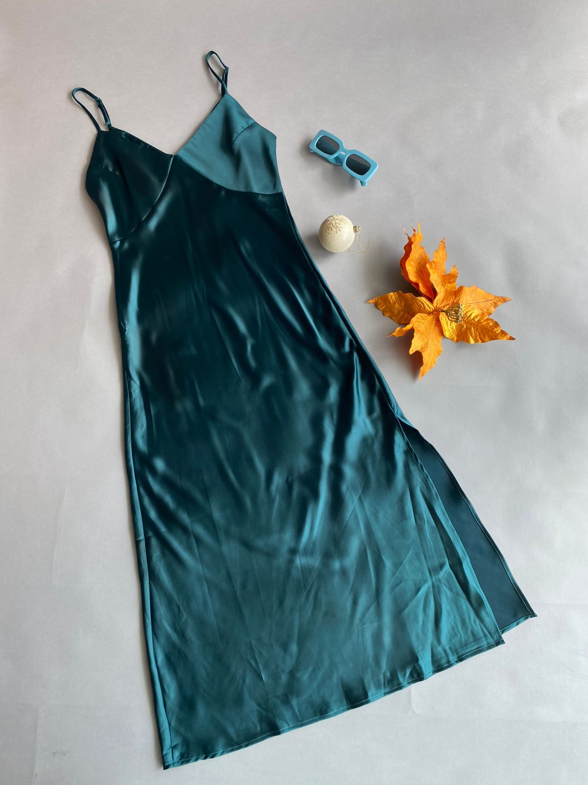 DZ25E163 BOBLE ZERO Vestido de Tirante Satinado Lardo