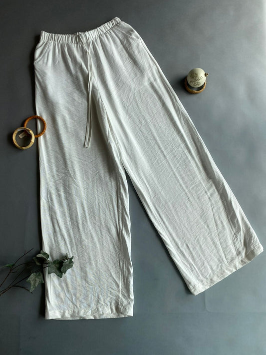 HMP40907  HAUTE MODE Pantalón Liso con Resorte y Bolsas