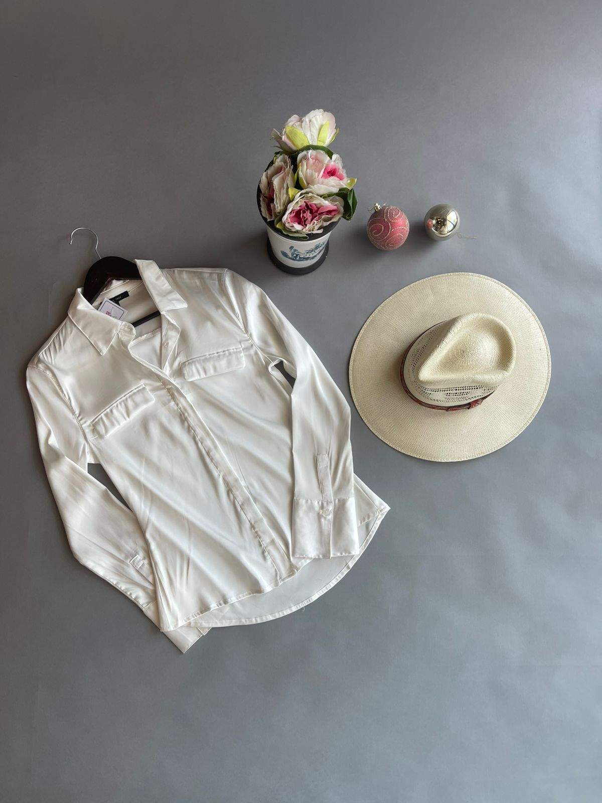 10381TN LOVE TREE Camisa Satin Manga Larga