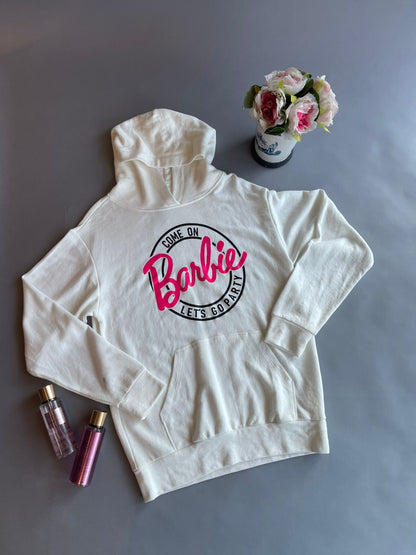 57096 PROTREND Suéter de Barbie Blanco con letras Rosas