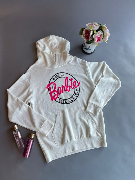 57096 PROTREND Suéter de Barbie Blanco con letras Rosas