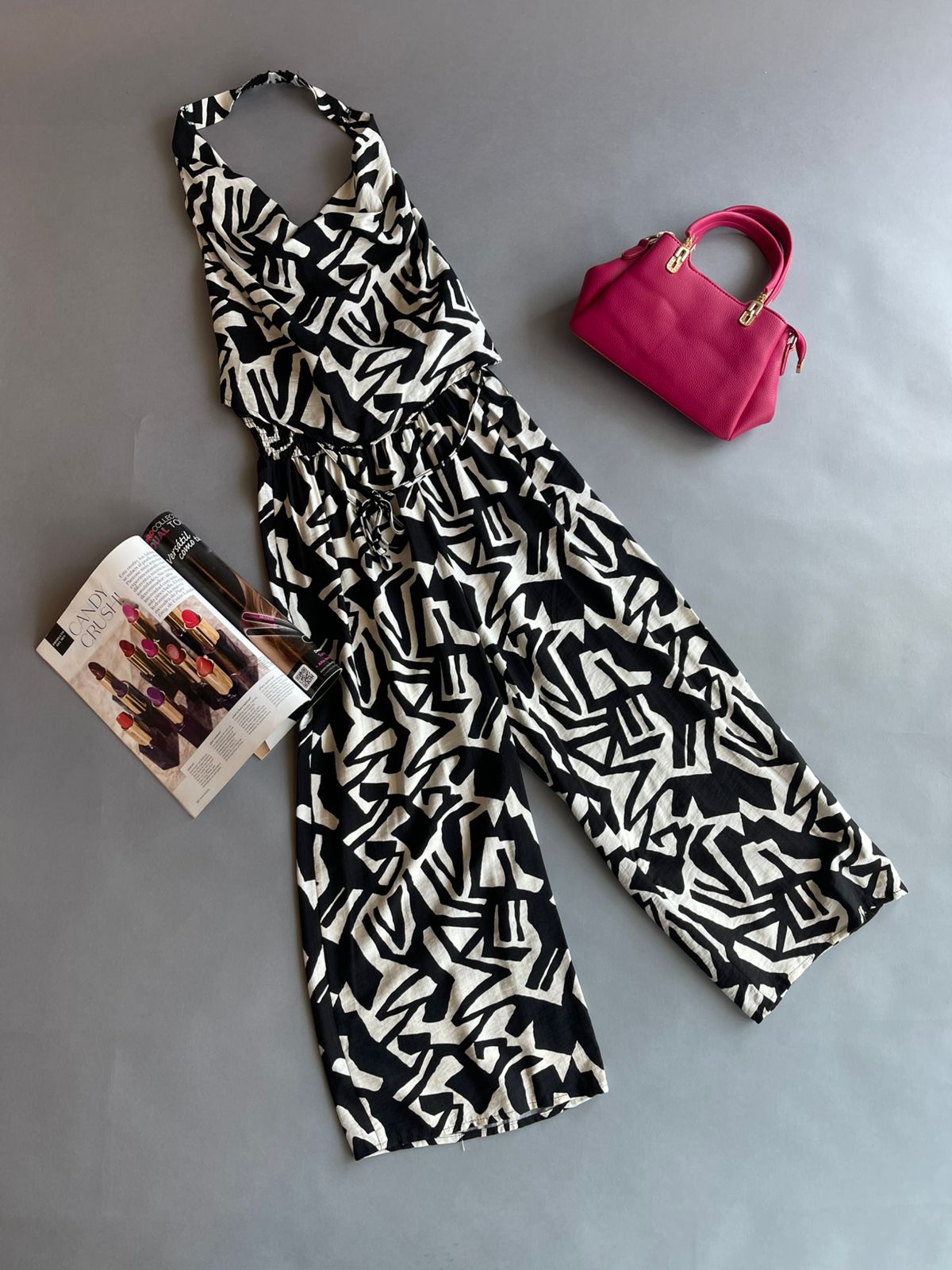 IT92997 IRIS Conjunto Top y Pantalón Negro y Blanco