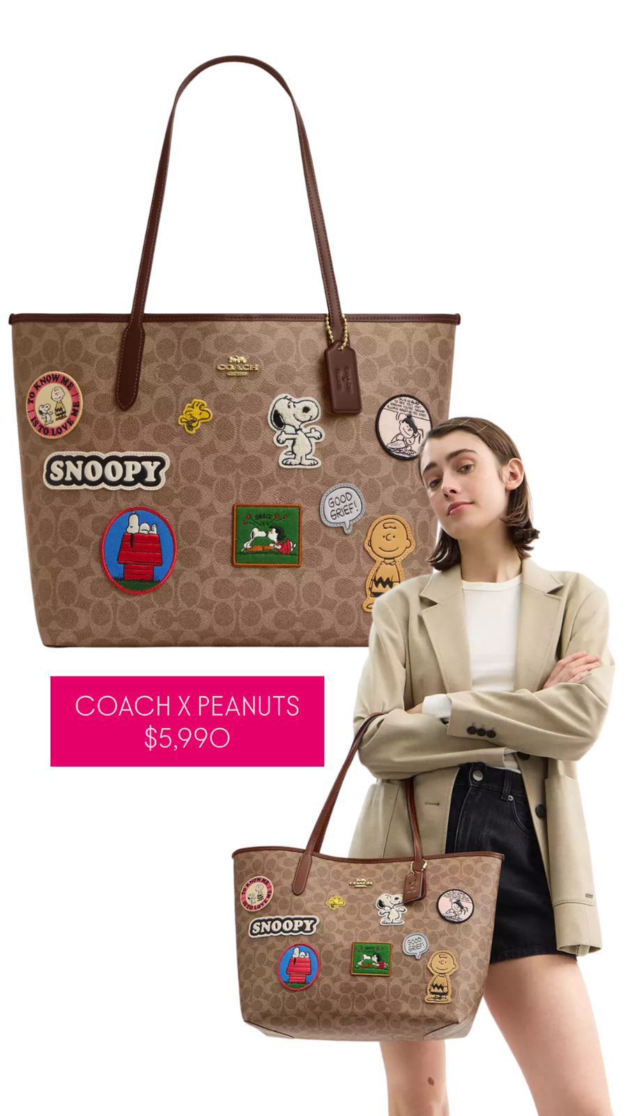 Bolsa coach snoppy