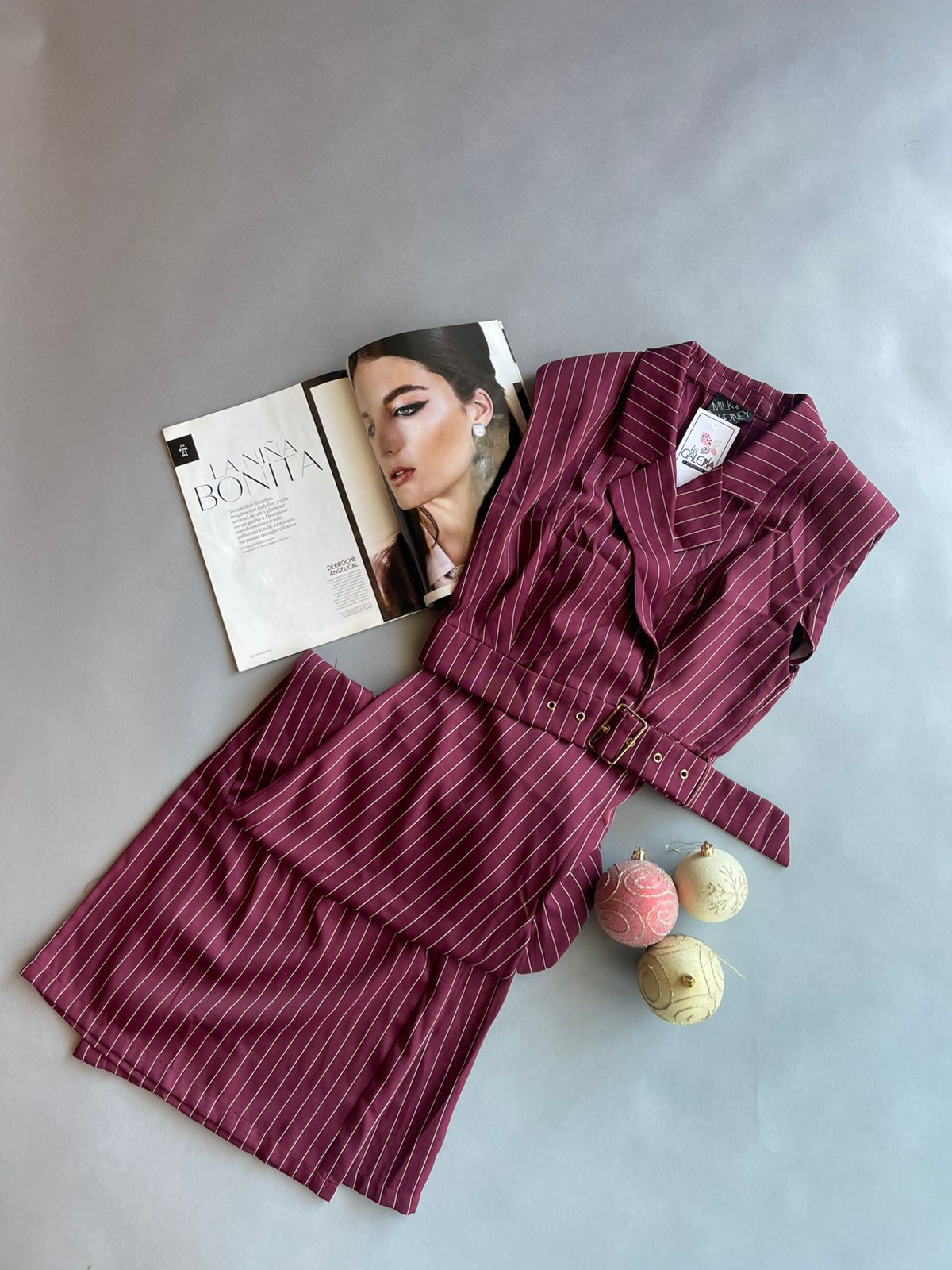 43709ST MILK & HONEY Conjunto Rayas Blancas Delgadas