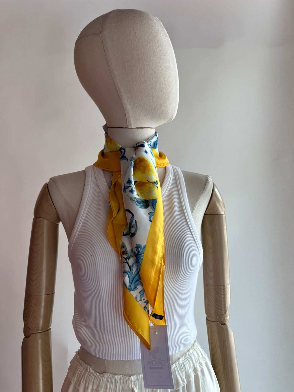 Bufanda con estampado de limones WLQS118