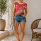 Blusa de rayas con moños TB8892