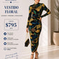 Vestido de manga larga con cuello alto ID21460