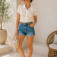 Blusa con rayas y botones al frente 43055k