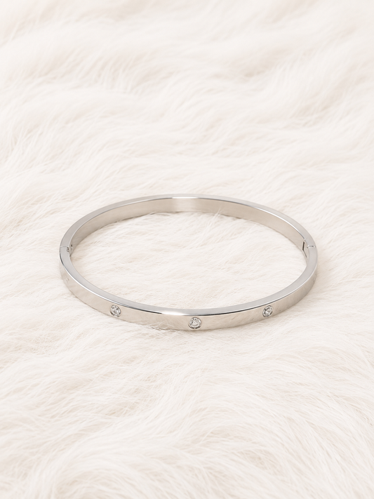 Brazalete con Pedrería Plata  BS4028